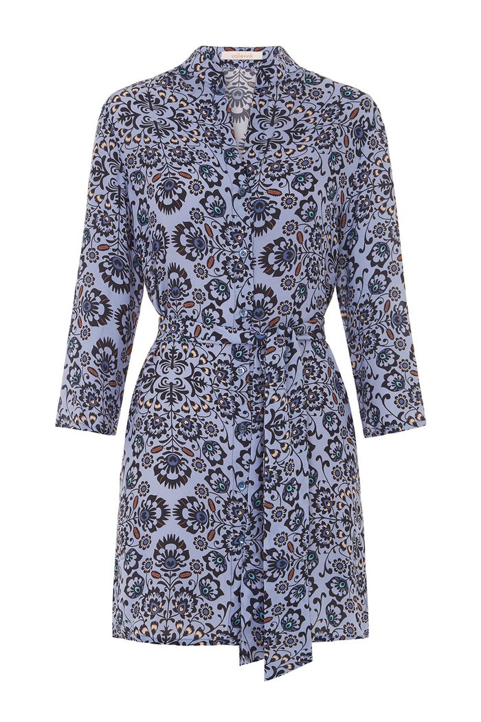 the long flirt , shirt dress , silk dress  - valle + vik