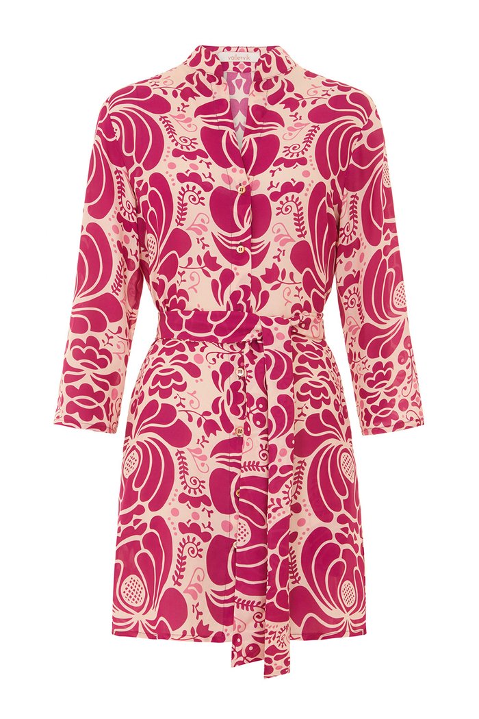 the long flirt , shirt dress , silk dress  - valle + vik