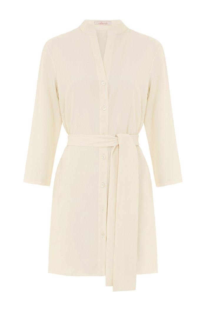 the long flirt , shirt dress , silk dress  - valle + vik