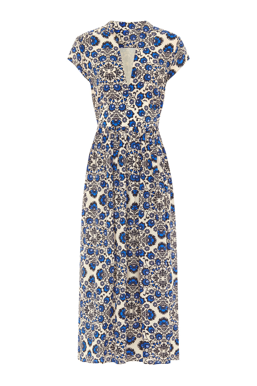 the long flirt , shirt dress , silk dress  - valle + vik