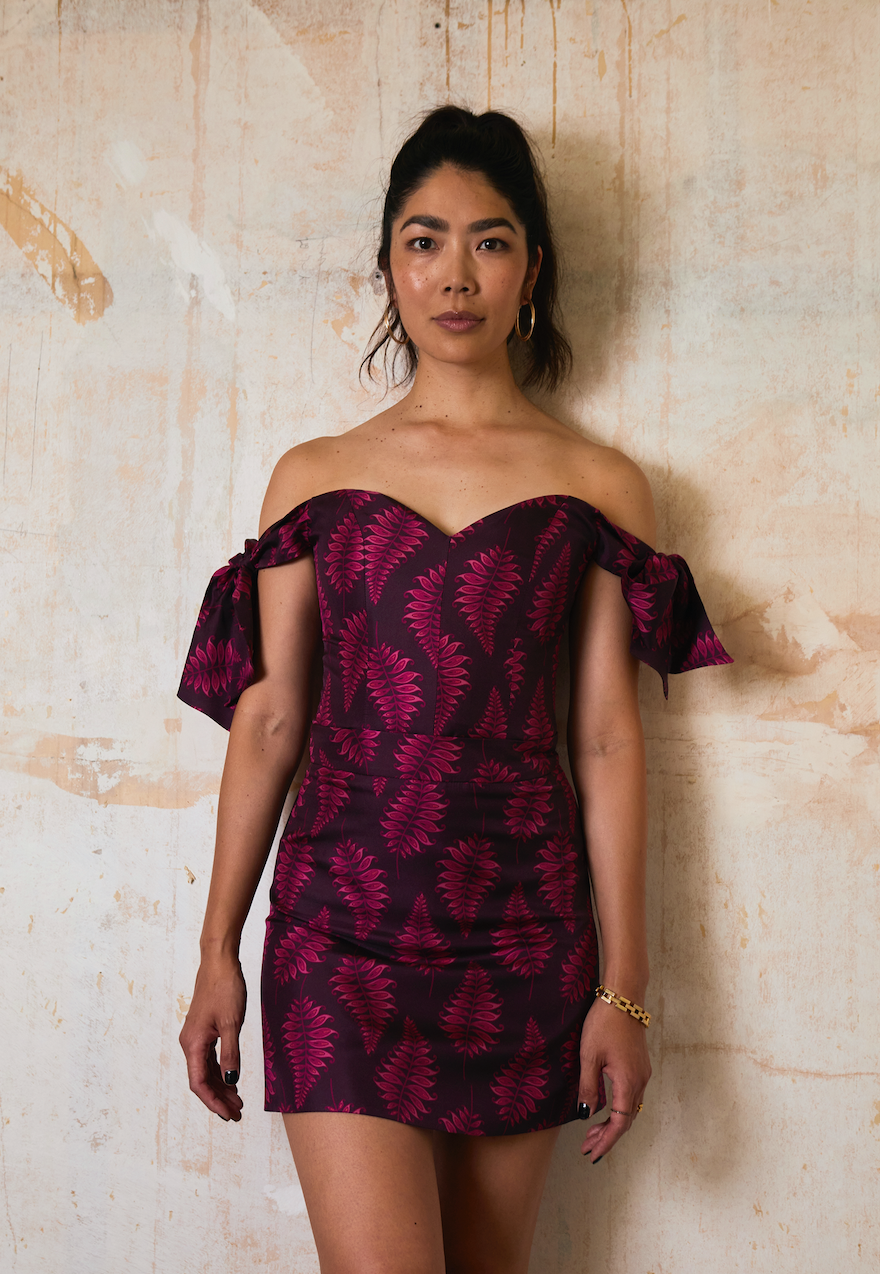 Revenge Corset | Fallen Fern Burgundy (6875049427140)