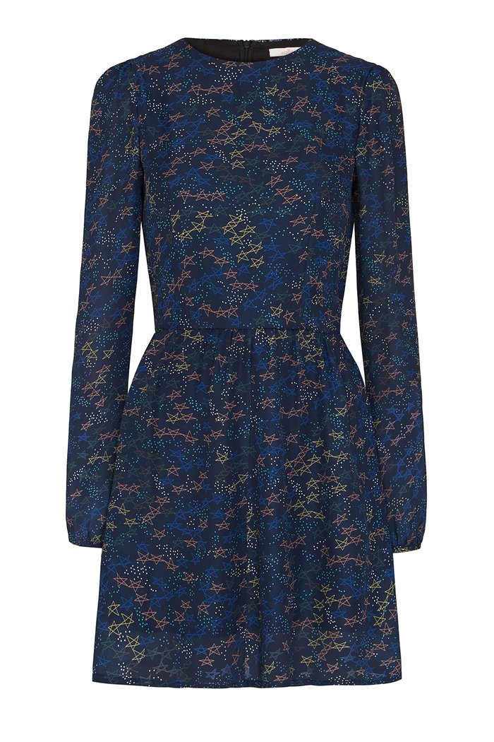 the long flirt , shirt dress , silk dress  - valle + vik