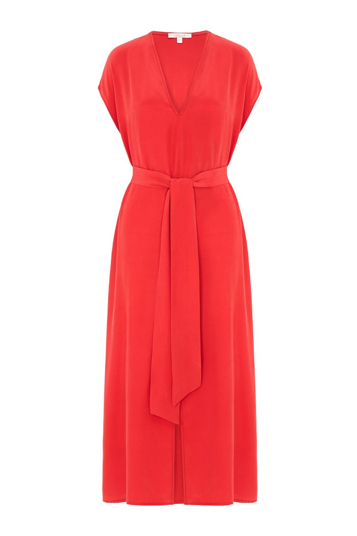 the long flirt , shirt dress , silk dress  - valle + vik