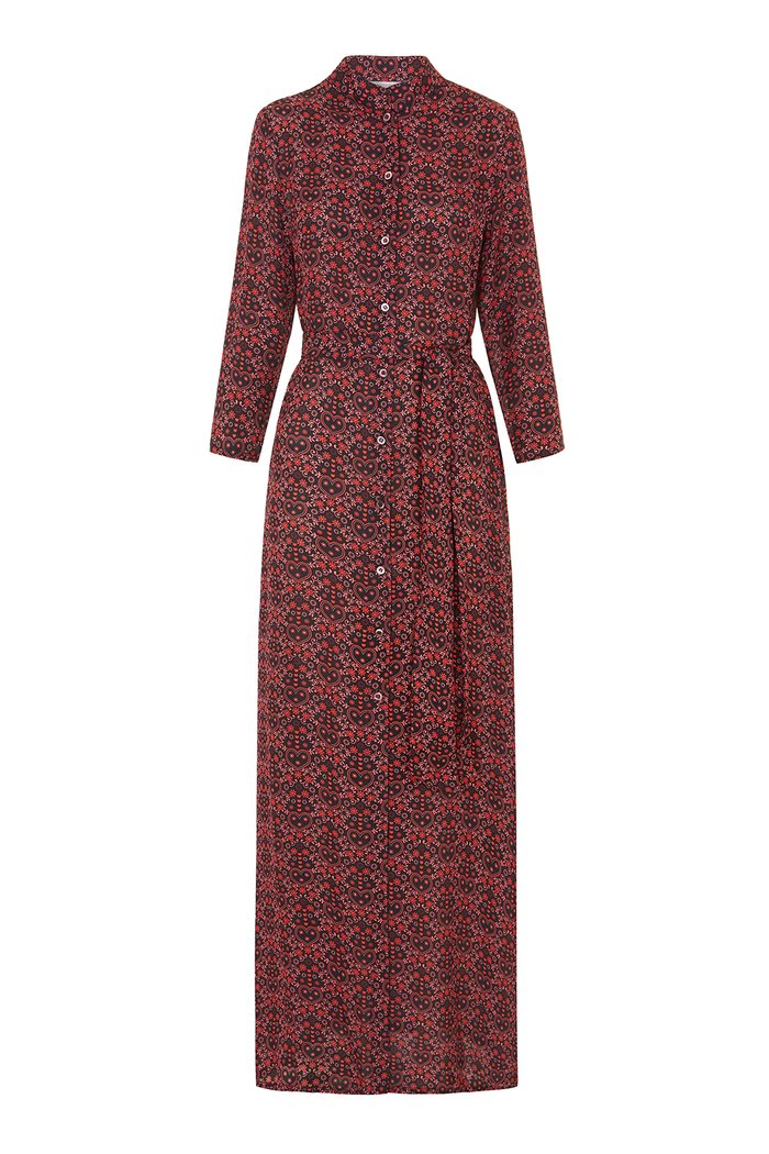 the long flirt , shirt dress , silk dress  - valle + vik