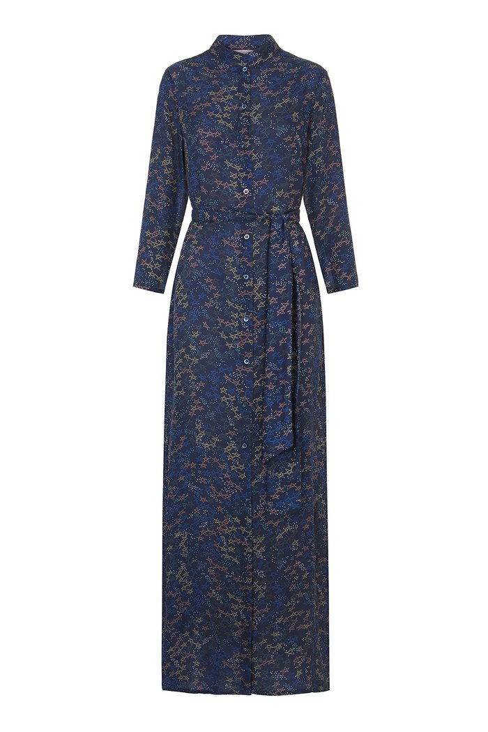 the long flirt , shirt dress , silk dress  - valle + vik