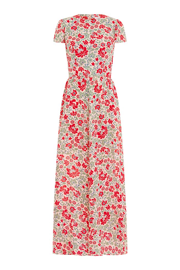 the long flirt , shirt dress , silk dress  - valle + vik