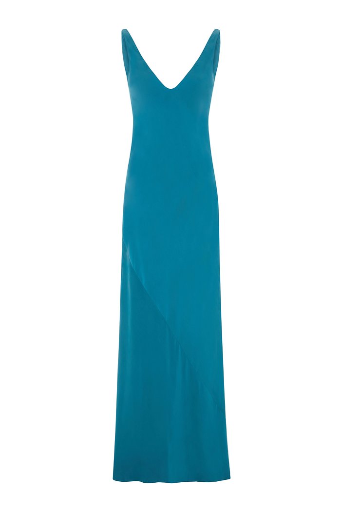 the long flirt , shirt dress , silk dress  - valle + vik