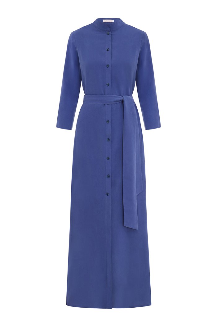 the long flirt , shirt dress , silk dress  - valle + vik