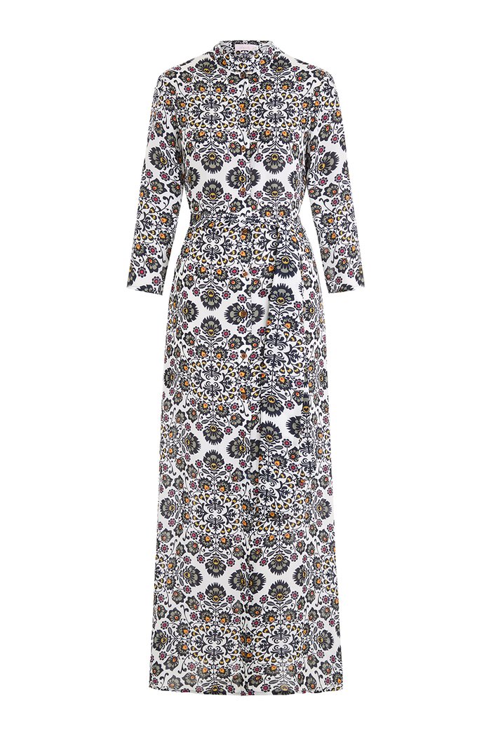 the long flirt , shirt dress , silk dress  - valle + vik