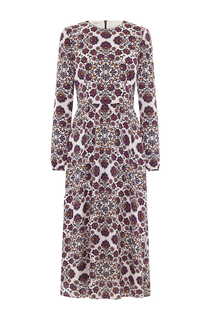 the long flirt , shirt dress , silk dress  - valle + vik