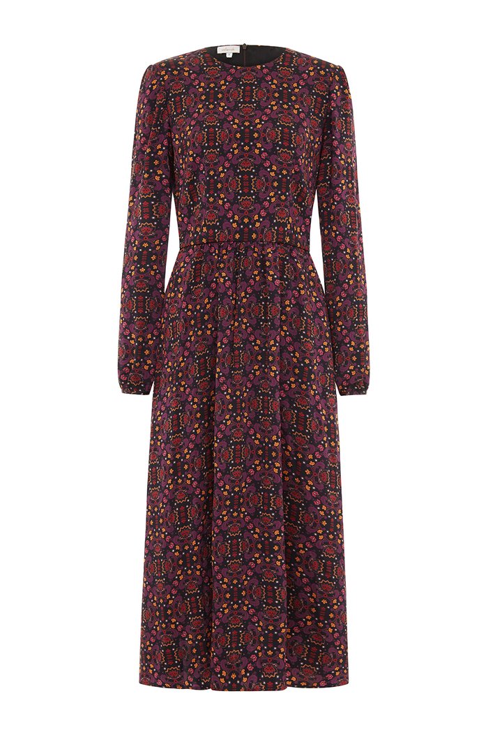 the long flirt , shirt dress , silk dress  - valle + vik