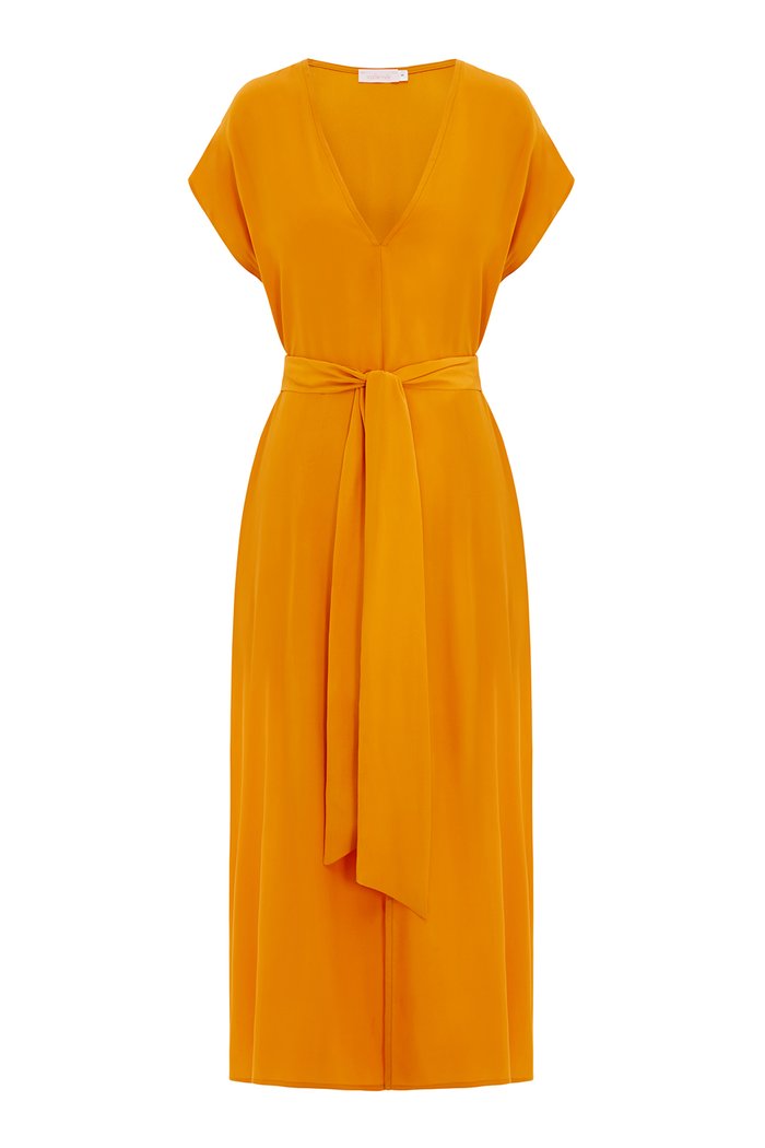 the long flirt , shirt dress , silk dress  - valle + vik