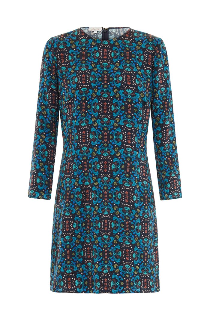 the long flirt , shirt dress , silk dress  - valle + vik