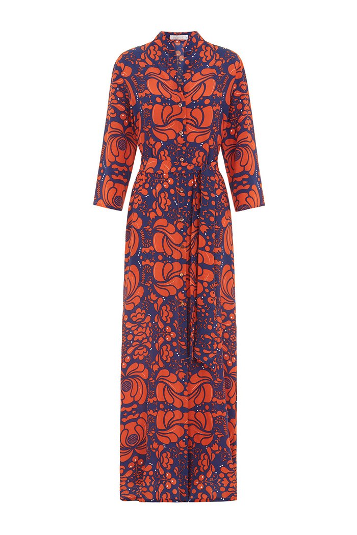 the long flirt , shirt dress , silk dress  - valle + vik