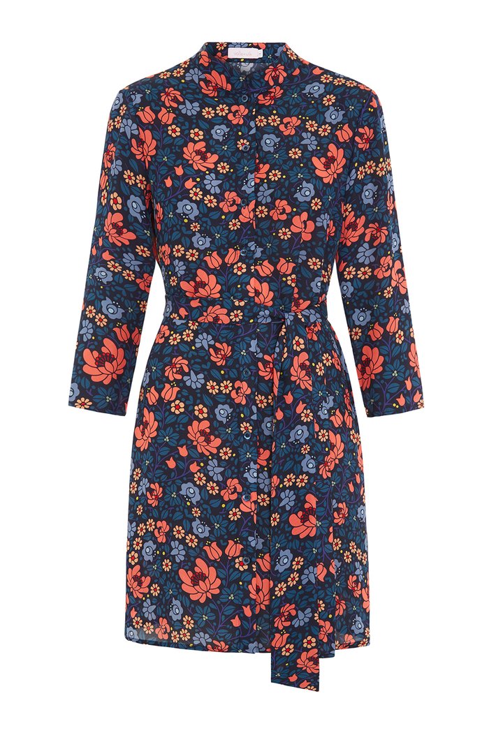 the long flirt , shirt dress , silk dress  - valle + vik