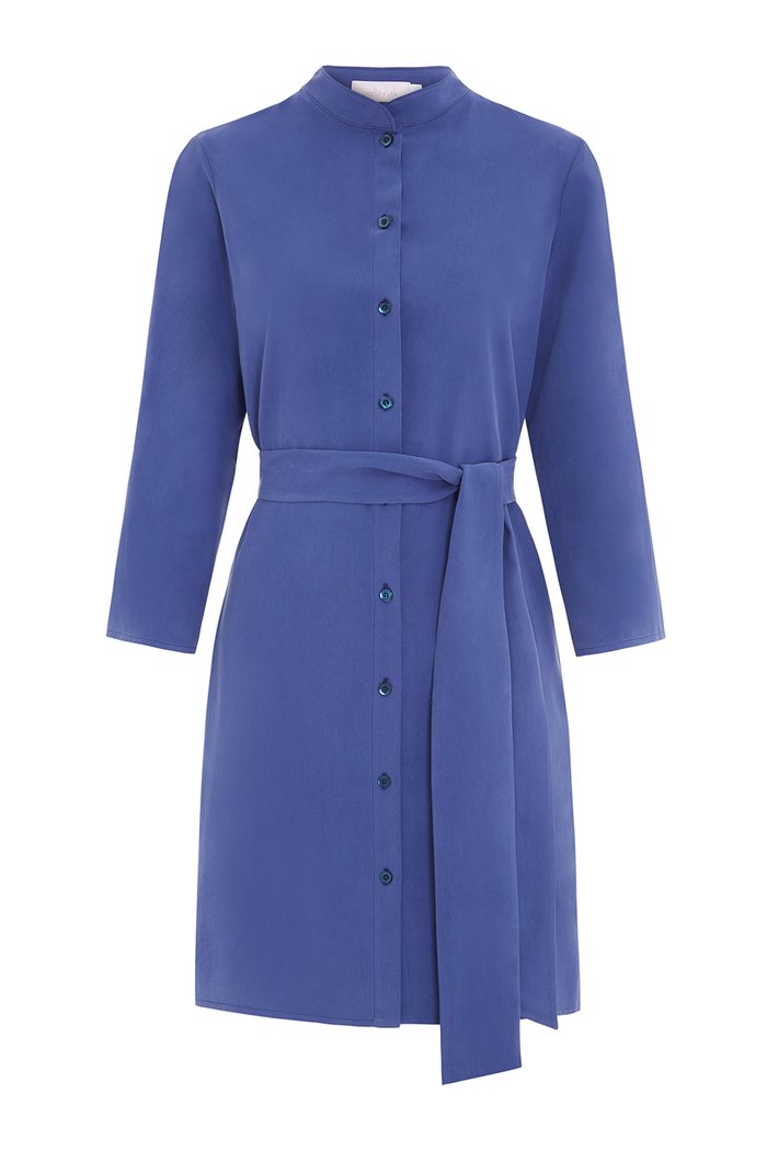 the long flirt , shirt dress , silk dress  - valle + vik