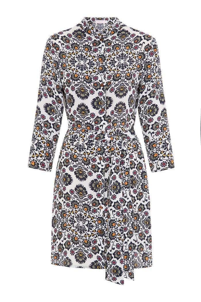 the long flirt , shirt dress , silk dress  - valle + vik